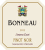 Bonneau Wines Sangiacomo Vineyards Pinot Noir 2012 Front Label