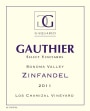 Gauthier Los Chamizal Vineyard Zinfandel 2011  Front Label