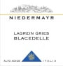 Niedermayr Sudtirol Alto Adige Blacedelle Gries Lagrein 2011 Front Label