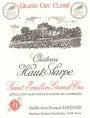 Joseph Janoueix St Emilion Chateau Haut Sarpe Grand Cru 2014 Front Label