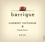 Brack Mountain Wine Company Barrique Cabernet Sauvignon 2012 Front Label