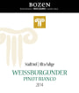 Kellerei Bozen Sudtirol Alto Adige Weissburgunder Pinot Bianco 2014 Front Label