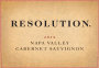 Branham Estate Wines Resolution Cabernet Sauvignon 2014 Front Label