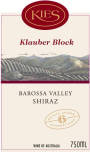 Kies Family Wines Klauber Block Shiraz 2013 Front Label