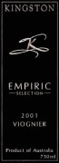 Kingston Estate Wine Empiric Selection Viognier 2001 Front Label