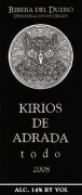 Kirios de Adrada Todo Crianza 2008 Front Label