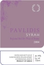 Ktima Pavlidis Syrah 2004 Front Label