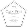 Cain Five (375ML half-bottle) 2013 Front Label