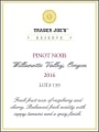 Trader Joe's Willamette Valley Reserve Pinot Noir Lot #159 2016 Front Label