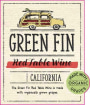 Green Fin Red Table Wine 2016  Front Label
