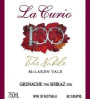 La Curio Wines The Nubile Grenache Shiraz 2010 Front Label