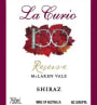 La Curio Wines Reserve Shiraz 2012 Front Label