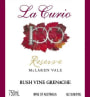 La Curio Wines Bush Vine Reserve Grenache 2007 Front Label