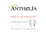 La Vierge Anthelia Shiraz Mourvedre 2009 Front Label