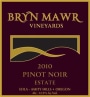 Bryn Mawr Vineyards Estate Pinot Noir 2010 Front Label
