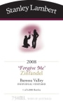 Lambert Estate Forgive Me Zinfandel 2008 Front Label