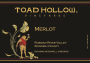 Toad Hollow Sonoma Merlot 2015  Front Label