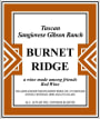 Burnet Ridge Tuscan Gibson Ranch Sangiovese 2011 Front Label