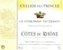 Le Cellier des Princes Cotes du Rhone La Couronne du Prince 2009 Front Label
