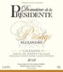 Le Domaine de la Présidente Cairanne Cotes du Rhone Villages Prestige Alexandre Blanc 2012 Front Label