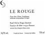 Les Clos Perdus Le Rouge 2012 Front Label