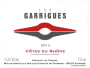 Les Coteaux de Fournes Cotes du Rhone Les Garrigues 2013 Front Label