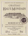 Les Hauts de Palette Chateau Haut-Mondain 2009 Front Label