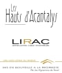 Les Vignerons de Tavel Lirac Les Hauts d'Acantalys Blanc 2015 Front Label