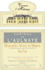 Lieubeau Muscadet Sevre-et-Maine Chateau de l'Aulnaye Sur Lie Terroir de l'Aulnaye 2014 Front Label