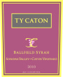 Ty Caton Ballfield Syrah 2010 Front Label