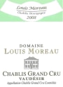 Domaine Louis Moreau Chablis Vaudesir Grand Cru 2008 Front Label
