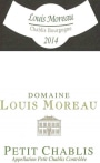 Domaine Louis Moreau Petit Chablis 2014 Front Label