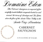 Domaine Eden Cabernet Sauvignon 2014  Front Label