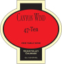 Canyon Wind Cellars 47-Ten Red 2015 Front Label