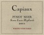 Capiaux Cellars Pisoni Vineyard Pinot Noir 2011 Front Label