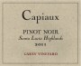 Capiaux Cellars Garys Vineyard Pinot Noir 2011 Front Label