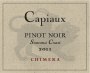 Capiaux Cellars Chimera Pinot Noir 2011 Front Label