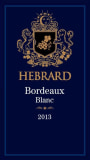 Maison Hebrard Bordeaux Blanc 2013 Front Label