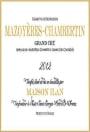 Maison Ilan Mazoyeres-Chambertin Grand Cru 2012 Front Label