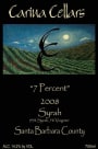 Carina Cellars 7 Percent Syrah 2008 Front Label