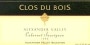 Clos du Bois Alexander Valley Reserve Cabernet Sauvignon 1996 Front Label