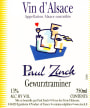 Maison Paul Zinck Alsace Gewurztraminer 2010 Front Label