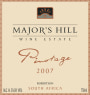 Major's Hill Wine Estate Pinotage 2007 Front Label