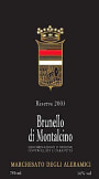 Marchesato Degli Aleramici Brunello di Montalcino Riserva 2003 Front Label