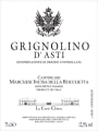 Marchesi Incisa della Rocchetta Grignolino d'Asti 2015 Front Label