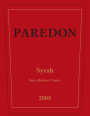 Carr Vineyards & Winery Paredon Syrah 2008 Front Label
