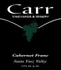 Carr Vineyards & Winery Camp Four Vineyard Cabernet Franc 2013 Front Label