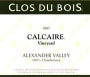 Clos du Bois Calcaire Vineyard Chardonnay 1997 Front Label