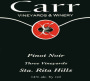 Carr Vineyards & Winery Three Vineyards Pinot Noir 2007 Front Label