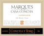 Marques de Casa Concha Carmenere 2012 Front Label